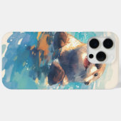 日差しの中を飛び跳ねるカワウソ Case-Mate iPhoneケース (裏面 (横))