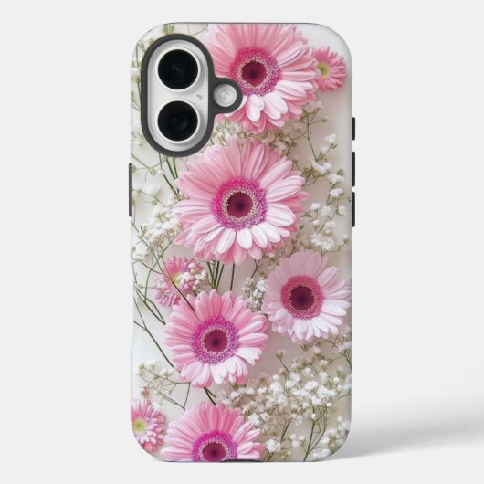 日差しの雰囲気を感じるデイジーとひまわりのコラージュ Case-Mate iPhoneケース (裏面)