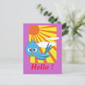 日差しの青い鳥 ポストカード (スタンド正面)