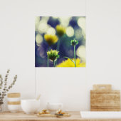 日差しの黄色い花の芽《写真》ぼけ味 ポスター (キッチン)