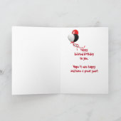 日差し誕生日亀 カード (内部)