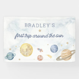 日帰のまわりにり初の日帰り看板 横断幕