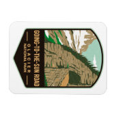 日帰り道路の氷河の国立公園 マグネット (横)