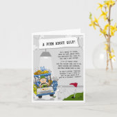 日常のゴルフグリーティングカード。大事な行事に対応。 カード (黄色い花)