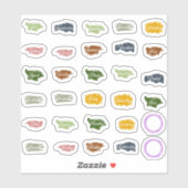 日常のプランナーやスクラップブックの共通語 シール (シート)