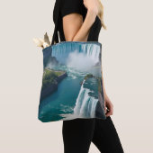 日常の冒険を心掛ける運動風景のナイアガラ トートバッグ (クローズアップ)