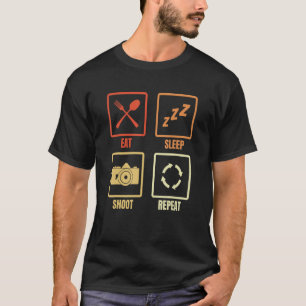 日常の写真撮影カメラカメラ Tシャツ