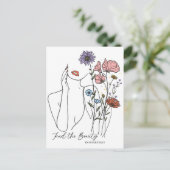 日常の美しいで引用文を見感動的つける ポストカード (スタンド正面)