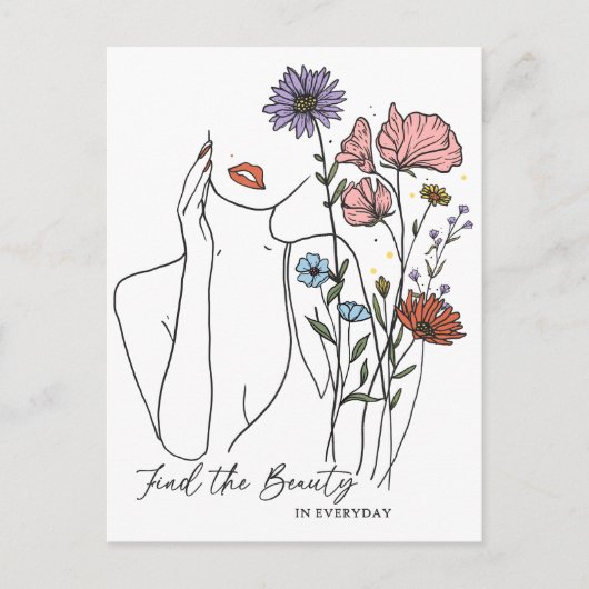 日常の美しいで引用文を見感動的つける ポストカード (正面)