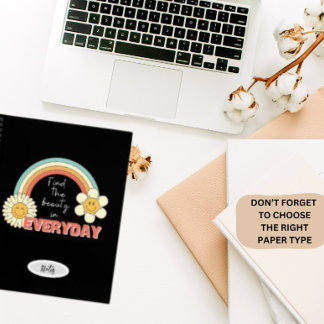 日常の美しいレトロスタイルで引用文を見つける ノートブック