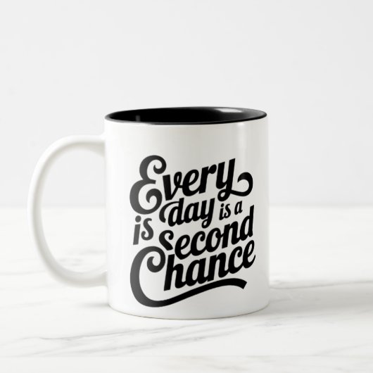 日常はチャンスである – 数理アートマグカップ ツートーンマグカップ (左)