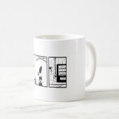 日常マンガTシャツ | マンガ コミック コーヒーマグカップ (正面右)
