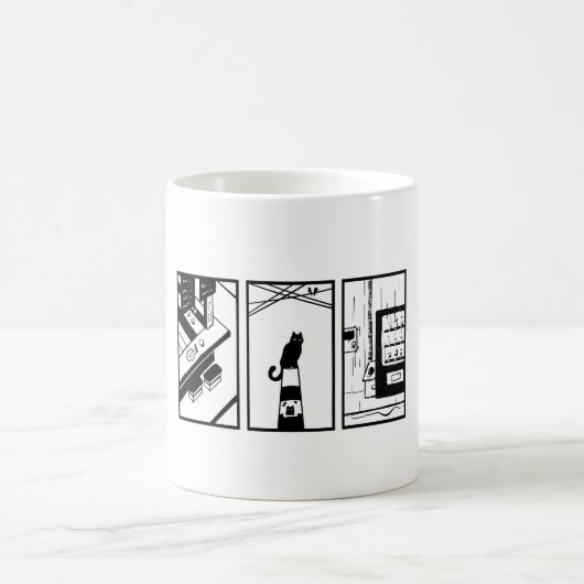 日常マンガTシャツ | マンガ コミック コーヒーマグカップ (中央)
