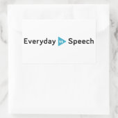 日常会話の基本 長方形シール (バッグ)