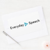 日常会話の基本 長方形シール (封筒)