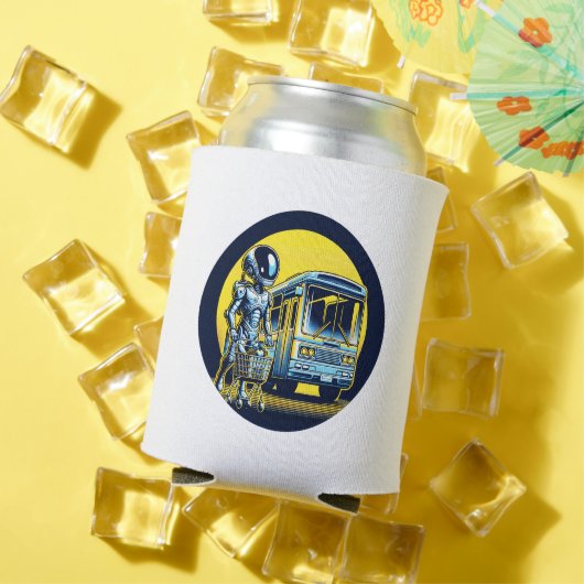 日常生活でのSci-Fi -おもしろいエイリアン&ロボットデザイン 缶クーラー (インサイチュ 夏)