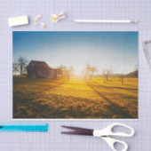 日干しの納屋と野原 薄葉紙 (クラフト)