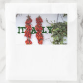 日干しトマトの作り 長方形シール (バッグ)