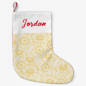 日当たりの良いひまわり模様 スモールクリスマスストッキング (正面)