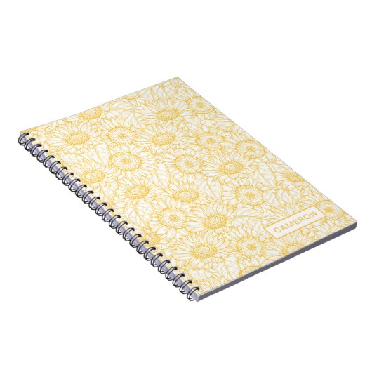 日当たりの良いひまわり模様 ノートブック (右側)