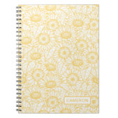 日当たりの良いひまわり模様 ノートブック (正面)