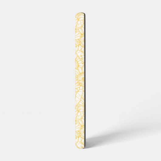 日当たりの良いひまわり模様 SAMSUNG GALAXYケース (左側面)