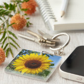 日当たりの良いひまわり キーホルダー (正面右)