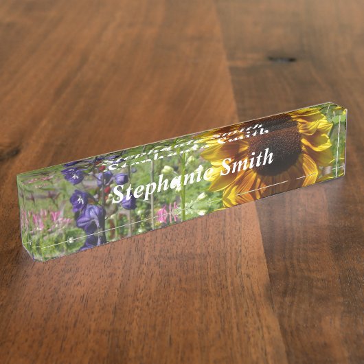 日当たりの良いひまわり デスクネームプレート (側面)