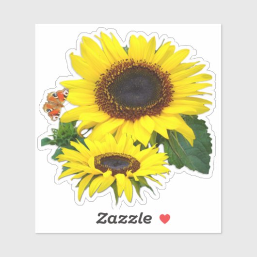 日当たりの良いサンフラワーコンター シール (シート)