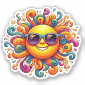 日当たりの良いスマイル シール (正面)
