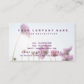 日当たりの良いスマイル/ピンクデイジー花フローラ 名刺 (裏面)