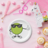 日当たりの良いテニスボール ペーパープレート (パーティー)