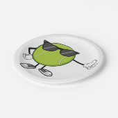 日当たりの良いテニスボール ペーパープレート (アングル)