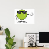 日当たりの良いテニスボール ポスター (ホームオフィス)