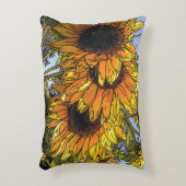 日当たりの良いヒマワリ屋外ピラー アクセントクッション (正面(垂直))