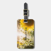 日当たりの良いヒマワリ畑 ラゲッジタグ (正面縦)