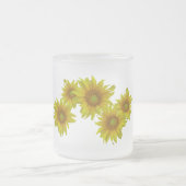 日当たりの良いヒマワリ フロストグラスマグカップ (中央)