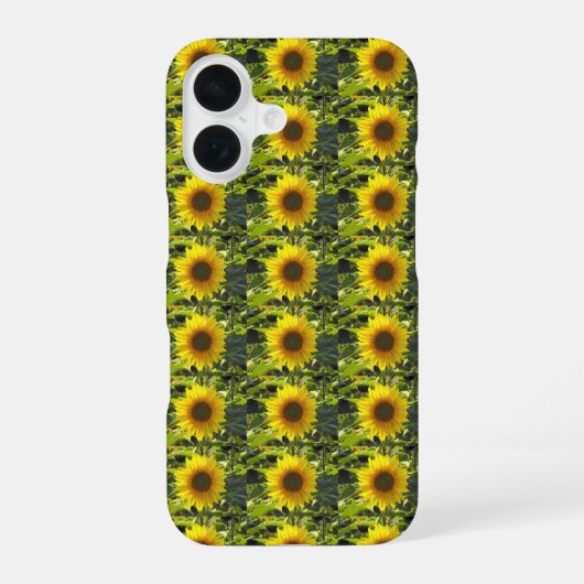 日当たりの良いヒマワリiPhoneケース iPhone 16ケース (裏面)