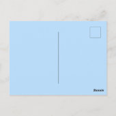 日当たりの良いビーチスティックフィギュア黄色はがき ポストカード (裏面)