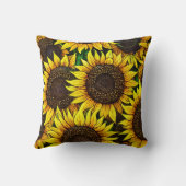 日当たりの良い大きなひまわりパターン クッション (裏面)