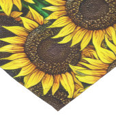 日当たりの良い大きなひまわりパターン ショートテーブルランナー (コーナー)