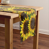 日当たりの良い大きなひまわりパターン ショートテーブルランナー (インサイチュ)