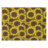 日当たりの良い大きなひまわりパターン テーブルクロス (正面(横))