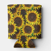 日当たりの良い大きなひまわりパターン 缶クーラー (裏面)