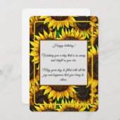 日当たりの良い大きなひまわり シーズンカード (正面/裏面)