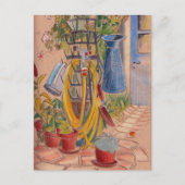 日当たりの良い庭フランスののはがきに午後 ポストカード (正面)