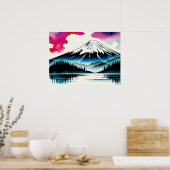 日当たりの良い斜面：パノ絵を描ラノラ ポスター (キッチン)