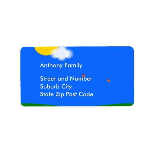 日当たりの良い日のラベル ラベル (正面)