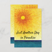 日当たりの良い日手引きグリーティングカード (正面/裏面)