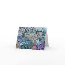 日当たりの良い景観折り畳みノートカード